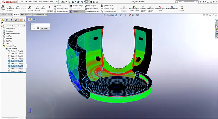 CAD Drawing of a complex mould for fibreglass tooling