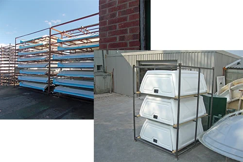 examples of our bespoke stillages for stacking components during storage
